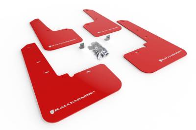 Rally Armor - Rally Armor MF66-UR-RD/WH Red Mud Flap White Logo