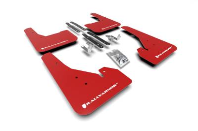Rally Armor - Rally Armor MF67-UR-RD/WH Red Mud Flap White Logo