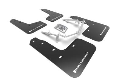 Rally Armor - Rally Armor MF71-UR-BLK/WH Black Mud Flap White Logo