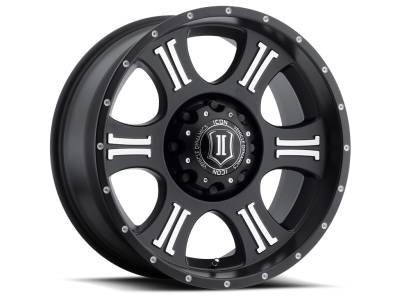 ICON Alloys - ICON Alloys Shield 20x9 5x150 16mm Black/Machined 1020905556MB