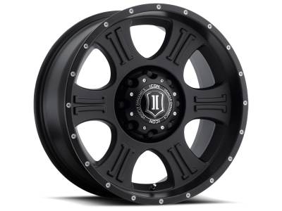 ICON Alloys - ICON Alloys Shield 20x9 5x150 16mm Satin Black 1020905556SB