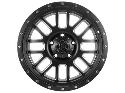 ICON Alloys - ICON Alloys Alpha 20x9 5x150 16mm Satin Black/Milled 1220905556SBMW