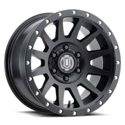ICON Alloys - ICON Alloys Compression 17x8.5 5x5.0 -6mm Satin Black 2017857345SB