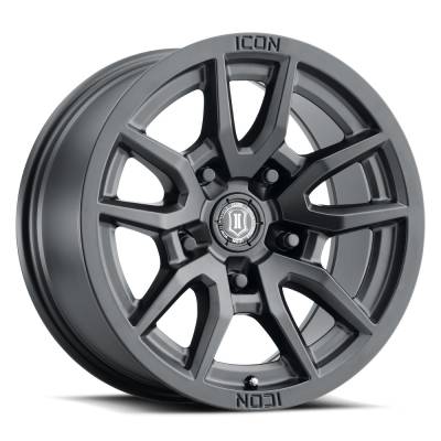 ICON Alloys - ICON Alloys Vector 5 17x8.5 5x5.0 -6mm Satin Black 2617857345SB