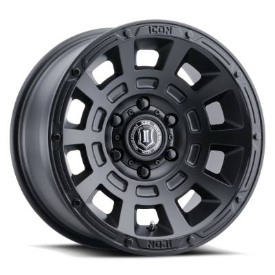 ICON Alloys - ICON Alloys Thrust 17x8.5 5x5.0 -6mm Satin Black 2817857345SB