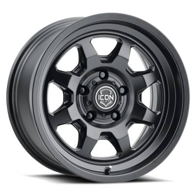 ICON Alloys - ICON Alloys Nuevo 17x8.5 5x4.5 0mm Satin Black 8117856547SB