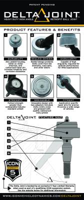 ICON Vehicle Dynamics - ICON 78550DJ Tubular Upper Control Arm DJ Kit for 01-10 GM 2500HD/3500