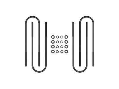 ICON Vehicle Dynamics - ICON 37001 Front Semi-Round U-Bolt Kit for 2000-2004 Ford F250/F350 SD