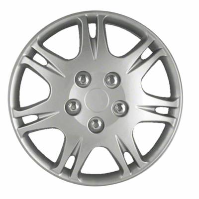 Coast To Coast - Coast To Coast IWCB881315S 15" Silver 7 Double Spoke Wheel Covers 4pc