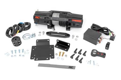 Rough Country Suspension Systems - Rough Country 92092 Front Winch Mount Kit w/Winch for Honda Pioneer 1000-5