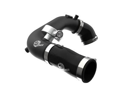 aFe Power - aFe 46-20468-B 2.5" Aluminum Hot Charge Pipe Blk for 18-23 Jeep Wrangler JL 2.0L