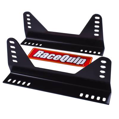 Racequip - RaceQuip 96003039RQP Steel Seat Mount Brackets Tall Black Powder Coated 3-6"