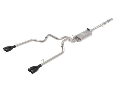 aFe Power - aFe 49-34139-B 3-2.5" Exhaust System w/Cut-Out Blk for 19-25 Silv/Sra 1500 5.3L