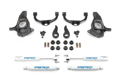 Fabtech - Fabtech FTS21108 3.5" GM System w/PERF Shocks 11 C/K2500HD/3500 ExC STD CAB