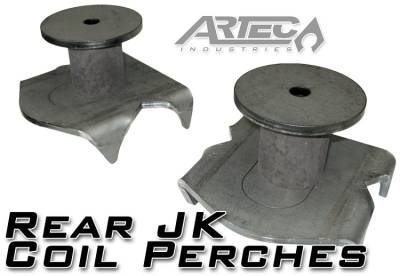 Artec Industries - Artec JK4425 Rear Coil Perches & Retainers Pair for 07-18 Jeep Wrangler JK