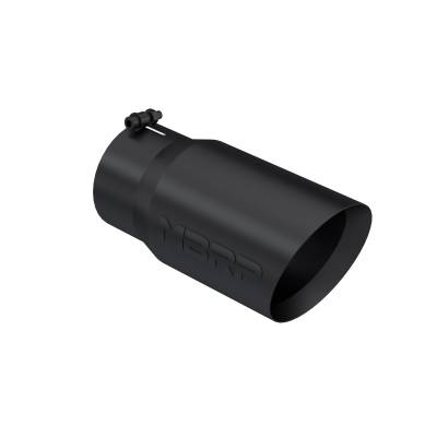 MBRP Exhaust - MBRP Exhaust T5074BLK Black T304 SS 5" Inlet Dual Wall Angle Cut 6" Out Tip