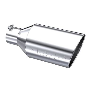 MBRP Exhaust - MBRP Exhaust T5128 T304 SS 4" Inlet Single Wall Rolled Angle Cut 8" Outlet Tip