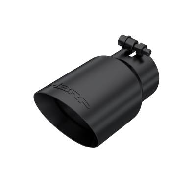 MBRP Exhaust - MBRP Exhaust T5122BLK Black T304 SS 3" In Dual Wall Angle Cut 4" Outlet Tip