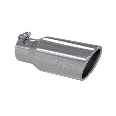 MBRP Exhaust - MBRP Exhaust T5157 T304 SS 2.75" In Single Wall Rolled Angle Cut 4" Outlet Tip
