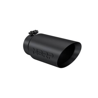 MBRP Exhaust - MBRP Exhaust T5053BLK Black T304 SS 4" Inlet Dual Wall Angle Cut 5" Outlet Tip