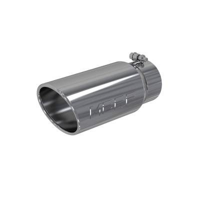 MBRP Exhaust - MBRP Exhaust T5051 T304 SS 4" Inlet Single Wall Rolled Angle 5" Outlet Tip