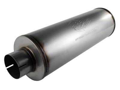 aFe Power - aFe 49-91002 4" SS Muffler 4"ID Inlet/Outlet x 30" Overall Length 8"Body Dia