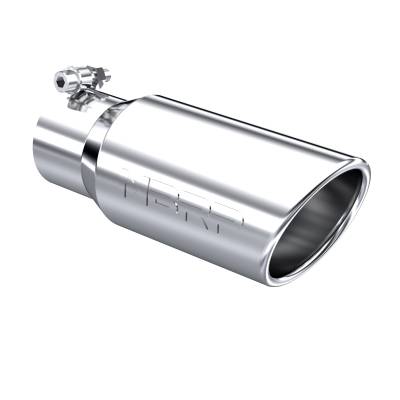 MBRP Exhaust - MBRP Exhaust T5155 T304 SS 3" In Single Wall Rolled Angle Cut 4" Outlet Tip