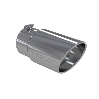MBRP Exhaust - MBRP Exhaust T5075 T304 SS 5" Inlet Single Wall Rolled Angle Cut 6" Out Tip