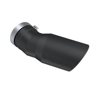 MBRP Exhaust - MBRP T5154BLK Blk T304 SS 6" Out One Wall Rolled Angle 15-25 Chevy/GMC 2500/3500