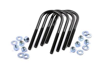 Rough Country Suspension Systems - Rough Country 5/8 x 3.625 x 15.5 Round Top Leaf Spring U-Bolts 4PC 7638