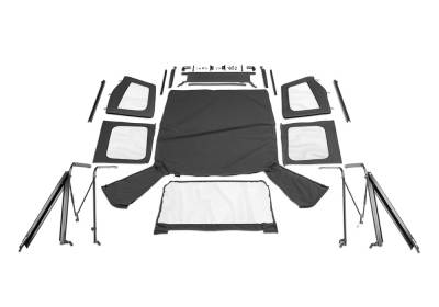 Rampage - Rampage 68115 Complete Soft Top Kit w/Soft Upper Doors for 87-95 Wrangler YJ