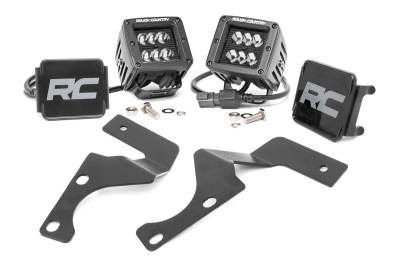 Rough Country Suspension Systems - Rough Country 70799 A-Pillar 2" LED Ditch Light Flood for 10-24 Toyota 4Runner