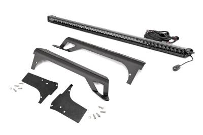 Rough Country Suspension Systems - Rough Country 70588BLDRL Windshield Mount 50" LED Light Bar for 97-06 Jeep TJ