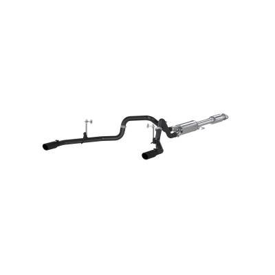 MBRP Exhaust - MBRP Exhaust S5258BLK 3" Cat-Back 2.5" Dual Rear Exit w/Muffler for 15-20 F150