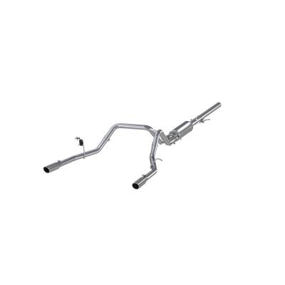 MBRP Exhaust - MBRP S5084409 T409 3" Cat-Back 2.5" Dual Exit w/Muffler 14-19 Silver/Sierra 1500