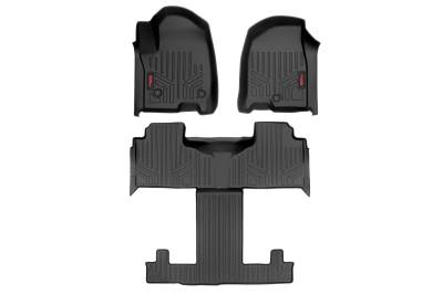 Rough Country Suspension Systems - Rough Country M-21712 Front/Rear Floor Liners Black for 21-26 Tahoe/Yukon