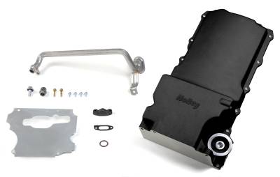 Holley - Holley Perf 302-1BK Blk Engine Oil Pan for GM LS 294/325/346/364/376/427