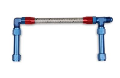 Holley - Holley Performance 34-46 Fuel Line -8AN Single Inlet w/Stainless Hose
