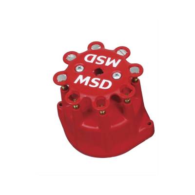 MSD - MSD Ignition 84316 Pro-Billet Marine Distributor Cap Red for Ford