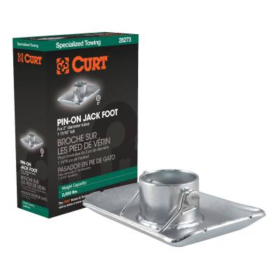 CURT - CURT 28273 Pin-On Jack Foot for 2" Tube 2000 lbs 1-11/16" Height Packaged