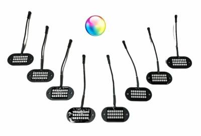 5150 Whips - 5150 Whips 187 V2.0 Bluetooth 8-Pod Rock Light Kit w/Control Harness
