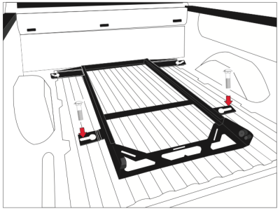 BedSlide - Bedslide No-Drill Bed Installation Bracket Kit for Ford BSA-F150-2017