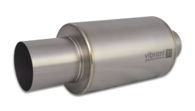 Vibrant Performance - Vibrant 17563 Muffler w/Straight Cut Natural Tip 3" Inlet