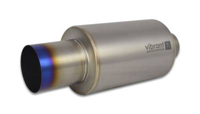 Vibrant Performance - Vibrant 17560 Muffler w/Straight Cut Burnt Tip 2.5" Inlet
