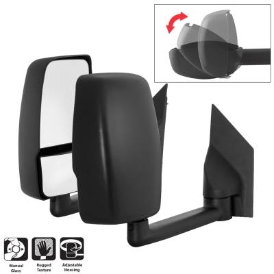 Spyder Auto - Spyder Auto 9942723 Left/Right Manual Towing Mirror Set for Driver/Passenger