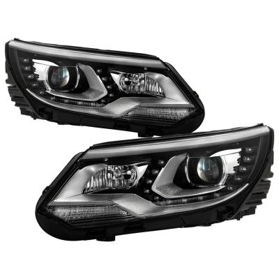 Spyder Auto - Spyder Auto 9948527 DRL LED Projector Headlights for 12-17 VW Tiguan