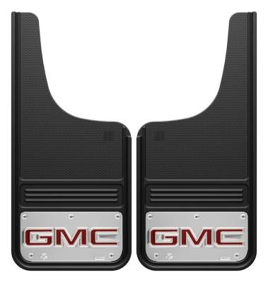 Gatorback - Gatorback 12"x26" Cut-Style Black Mud Flaps GMC Logo GB1226CUTGR-2