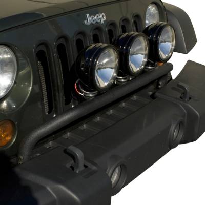 Rugged Ridge - Rugged Ridge 11232.2 Bumper Light Bar Mount Black for 07-18 Jeep Wrangler JK
