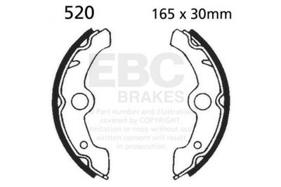 EBC Motorcycle Brakes - EBC Motorcycle Brakes 520 Plain Motorcycle Replacement Brake Shoes