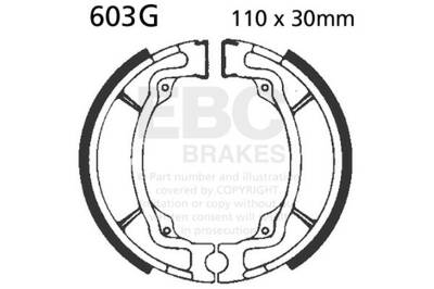 EBC Motorcycle Brakes - EBC Motorcycle Brakes 603G Motorcycle Grooved Replacement Brake Shoes